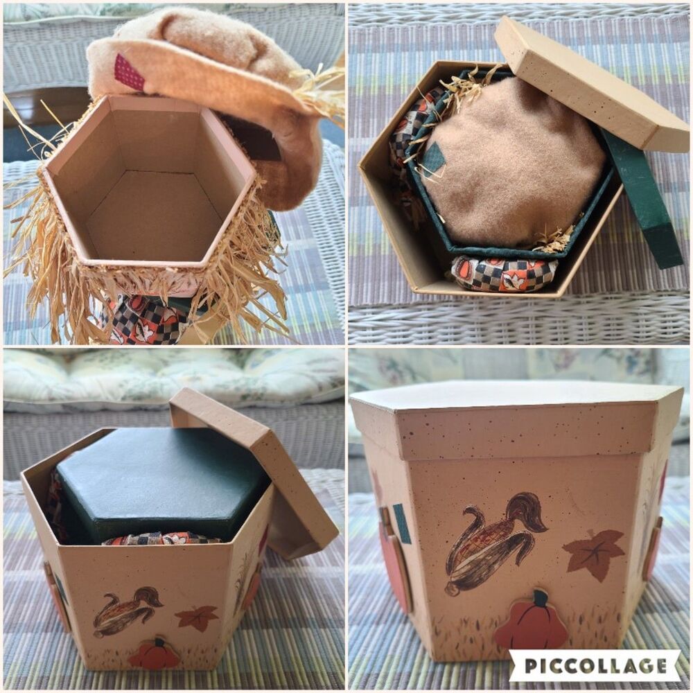 Scarecrow Harvest Tower Stacking Boxes Fall Autumn Decoration Gift Box Tower - Picture 9 of 9